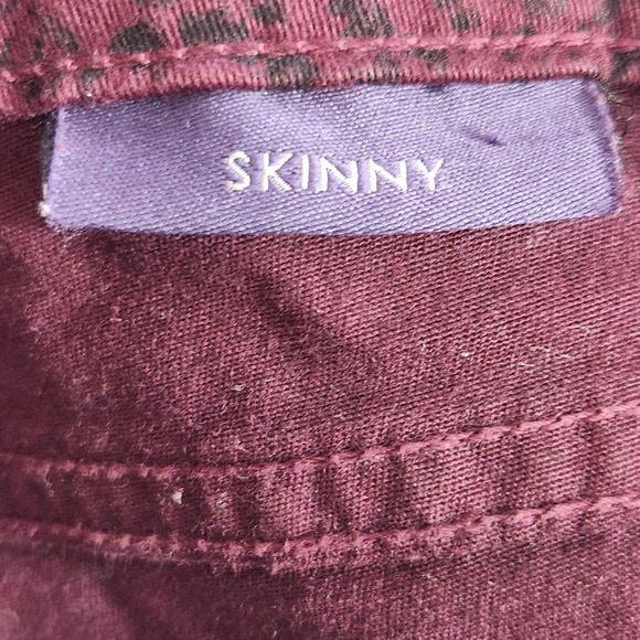 Not Your Daughters Jeans Size 12 Purple Black Snake Print Skinny Stretch - Picture 4 of 9